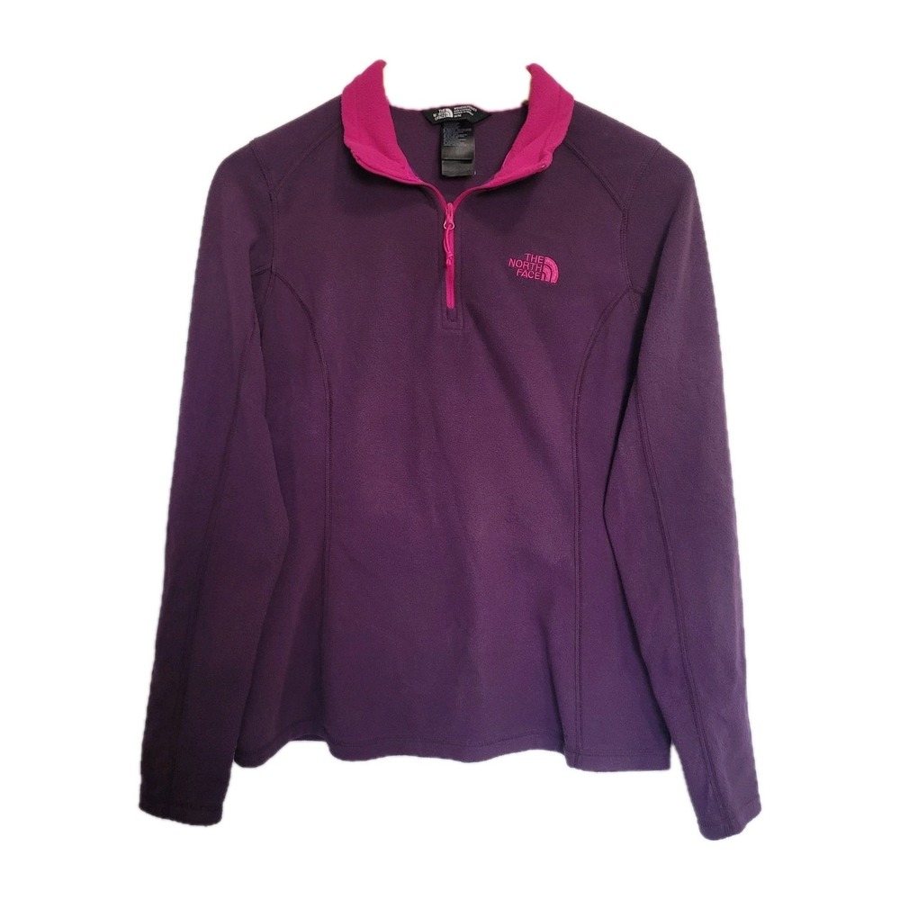 North Face Jacket Womens Fleece 3/4 Zip Outdoors Winter Coat Sz Medium